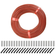 (100M) 20-200M Carbon Fiber Heating Wire Silicone Rubber Infrared Heating Cable 33ohm