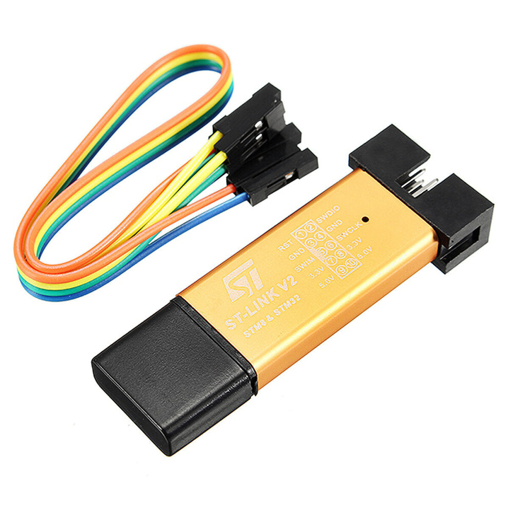 3.3V 5V XTW ST-LINK V2 STM8/STM32 Simulator Programmer Downloader Debugger 500MA Fuse Short Circuit Protection