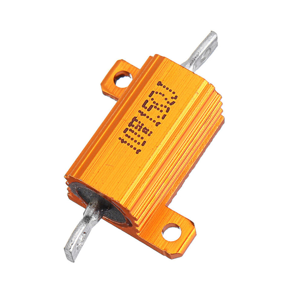 RX24 10W 15R 15RJ Metal Aluminum Case High Power Resistor Golden Metal Shell Case Heatsink Resistance Resistor