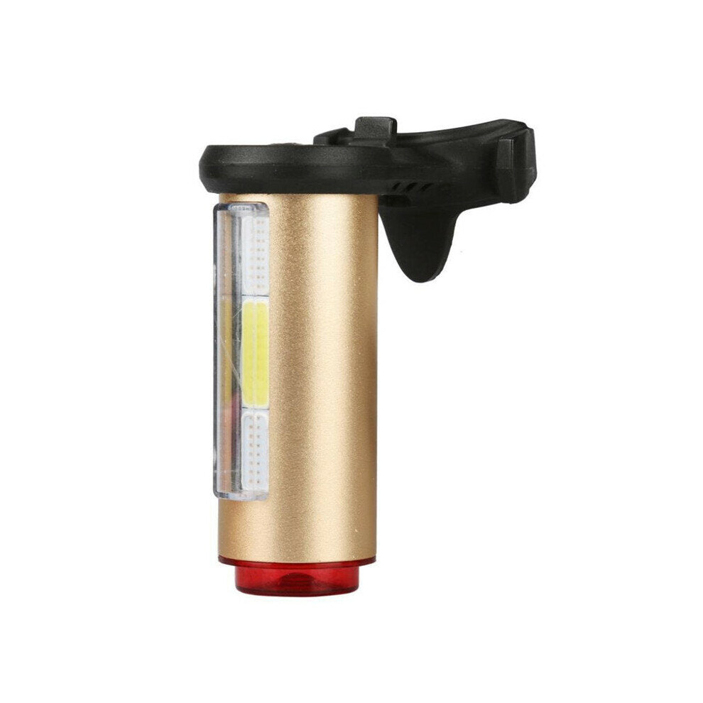 (Golden) Cycle Tail light Safety Warning Flashing USB Led Lamp Light Super Bright Taillights Bicycle Bike Rear Tail Light