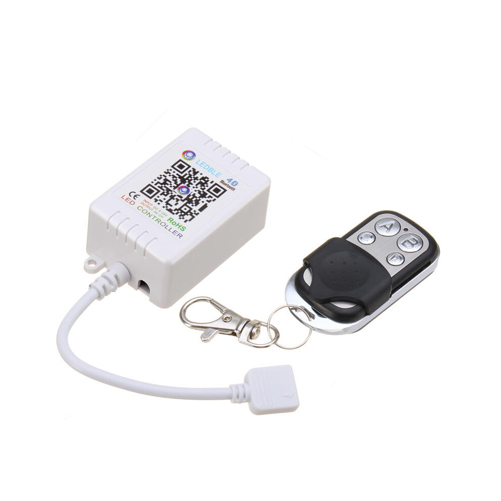 DC5-24V 6A bluetooth Music APP RGB LED Strip Light Controller + Mini 4Keys RF Remote Control