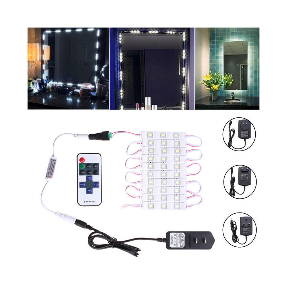 (UK Plug) Waterproof 1.5M SMD5630 LED White Cosmetic Mirror Module Strip Light+ Remote Control