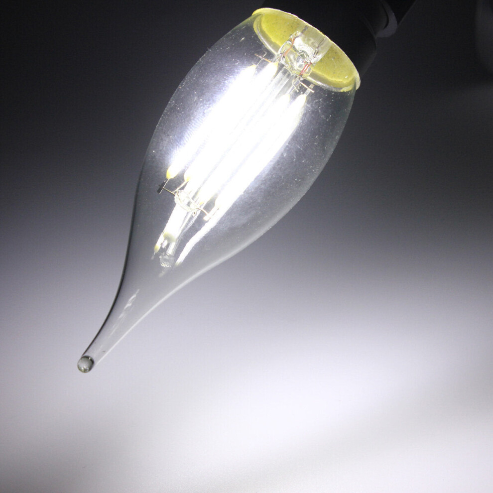 (Pure white, 110V) 8W Warm White/ White Filament LED Dimmable Globe Bulb Lamp AC220V/110V