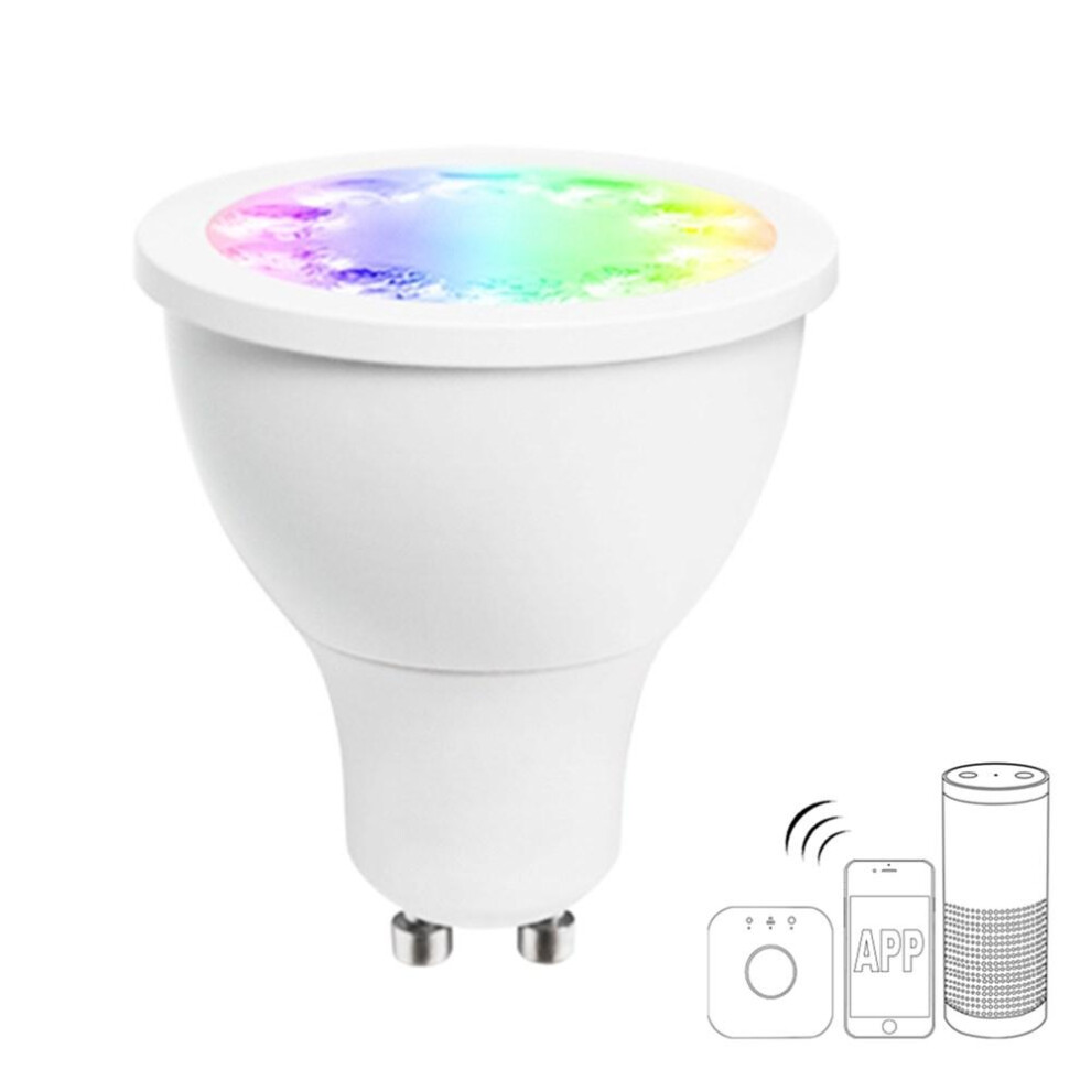 AC110-240V ZIG.BEE ZLL RGBW GU10 5W LED Spotlight Bulb Work with Amazon Echo Plus