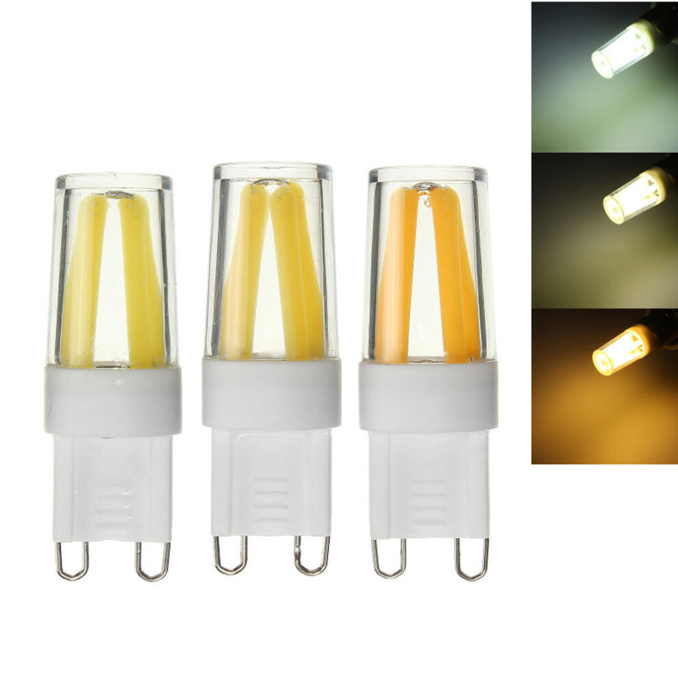 (Warm White) 2W G9 Dimmable LED Pure White Warm White Corn Bulb Silicone Crystal COB Lamp Light AC 220V