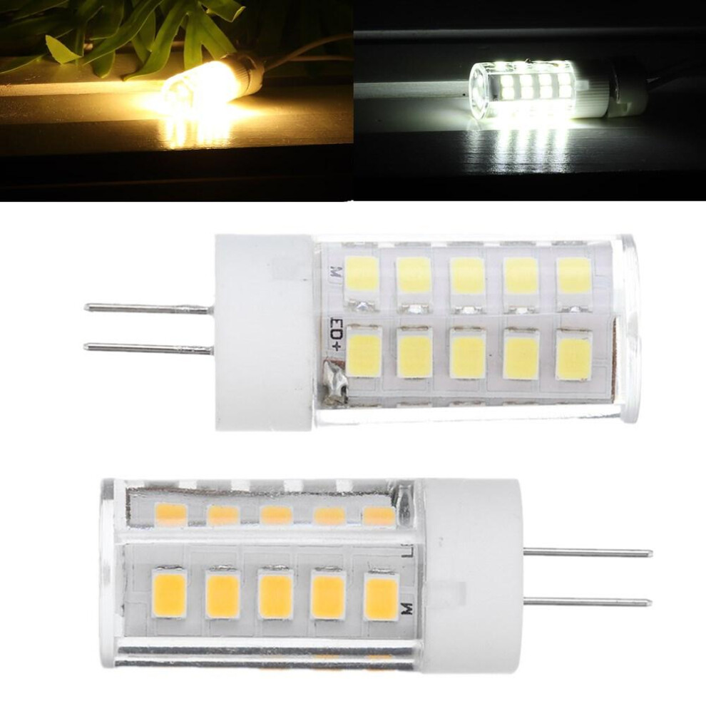 (Warm White) AC220V 3W Warm White Pure White Ceramic G4 32LED Corn Light Bulb for Ceiling Lamp Indoor Home