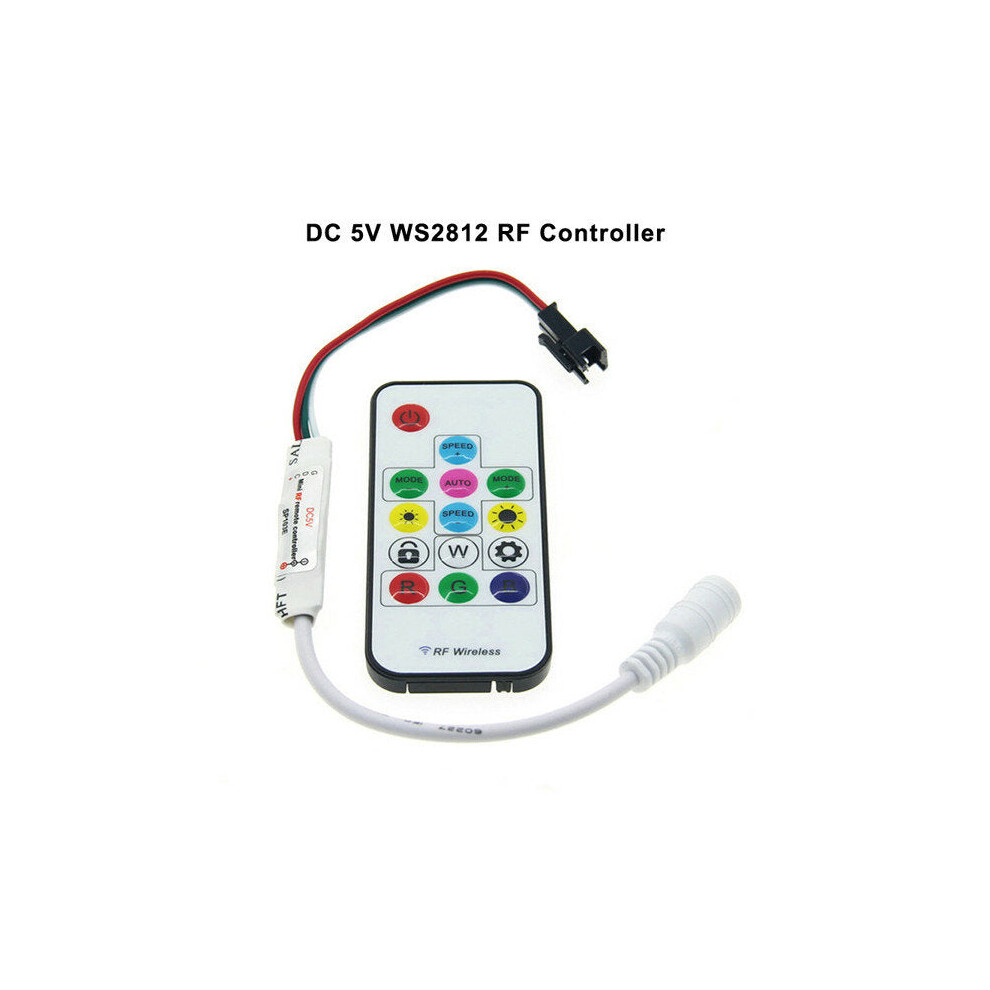(5V) DC 5V WS2812 /12V WS2811 RF LED Light Strip Wireless Remote Mini Controller
