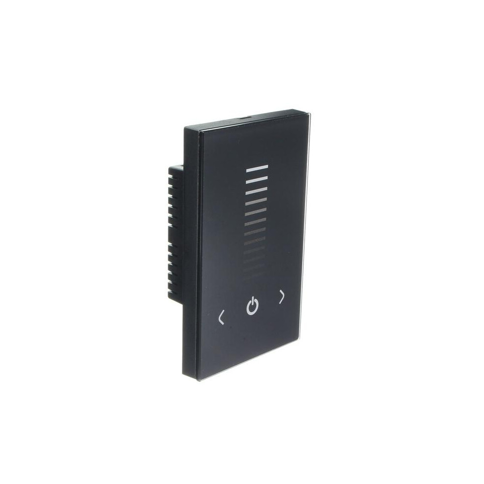 (Black) LED 1 Key Brightness Touch Dimmer Controller Adjustment Switch For Strip Light Lamp DC5-24V