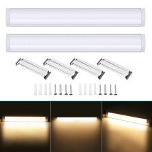(Warm White) 2PCS 60cm Ceiling Batten Linear 2835SMD Tube Light Bar Surface Mount 20W Purification Tube Light 85-265V