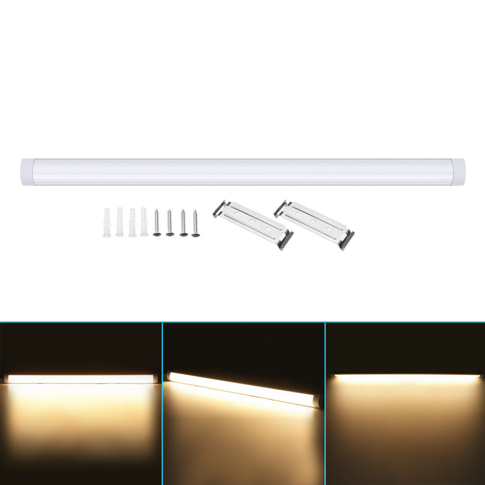 (Warm White) 1Pcs 120cm LED Batten Linear Tube Light Fluorescent Lamp LED Surface Mount Lights