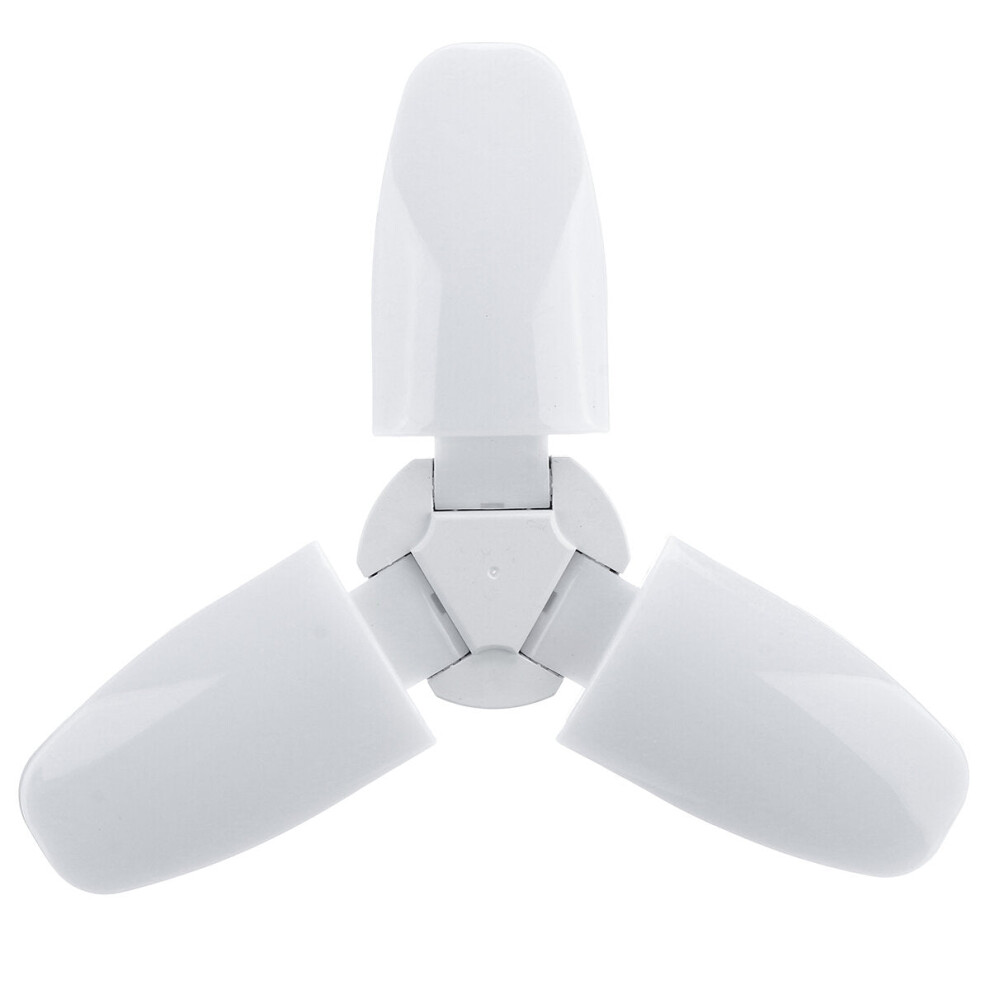 (35W) AC85-265V 35W/45W E27 Deformable LED Garage Light Foldable Fan Three-Blade Ceiling Workshop Lamp Bulb