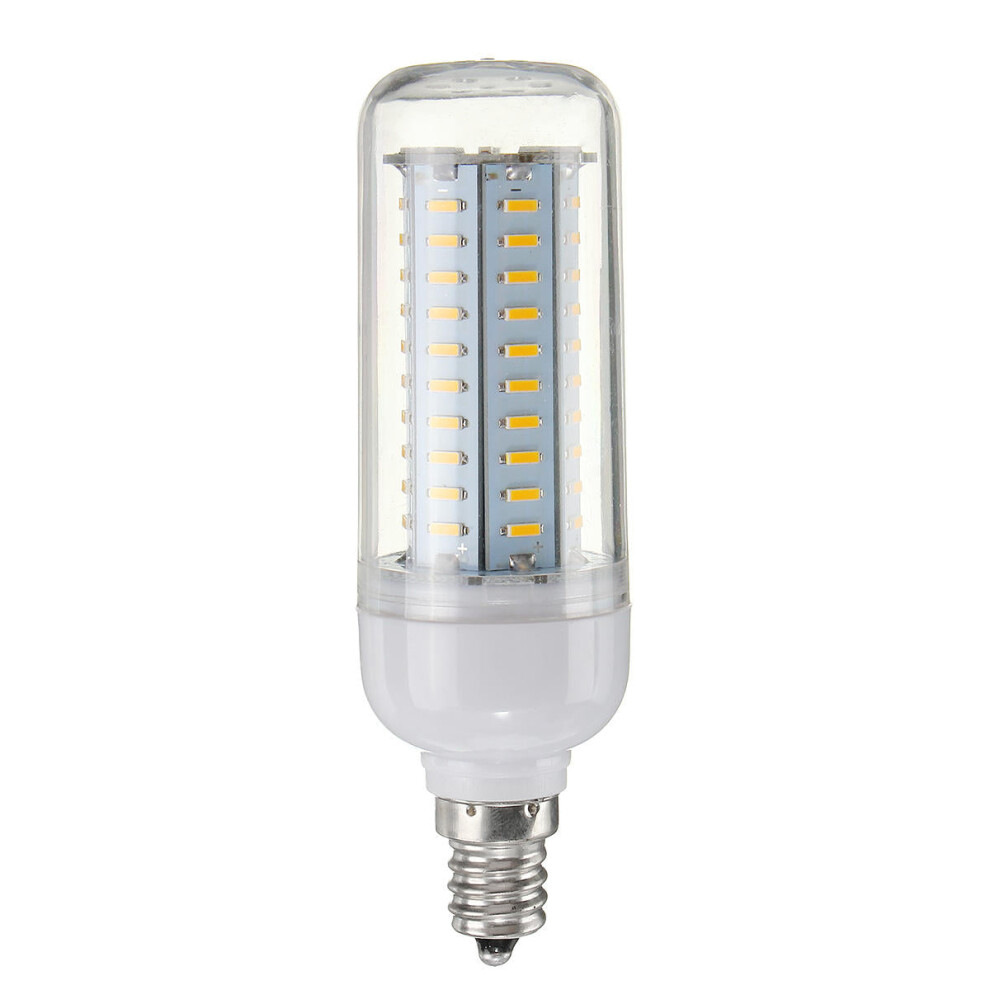 (Pure White, E12) Dimmable E27 E14 E12 G9 GU10 B22 6W SMD4014 LED Corn Bulb Chandelier Light AC220V