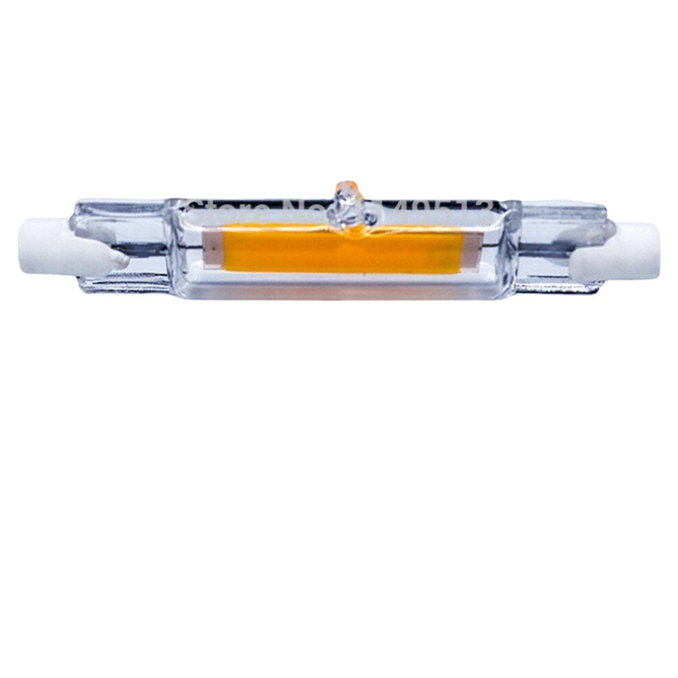 (Warm White) Dimmable 78MM AC220-240V 5W R7S LED COB Light Bulb Glass Tube for Floodlight Halogen Replacement