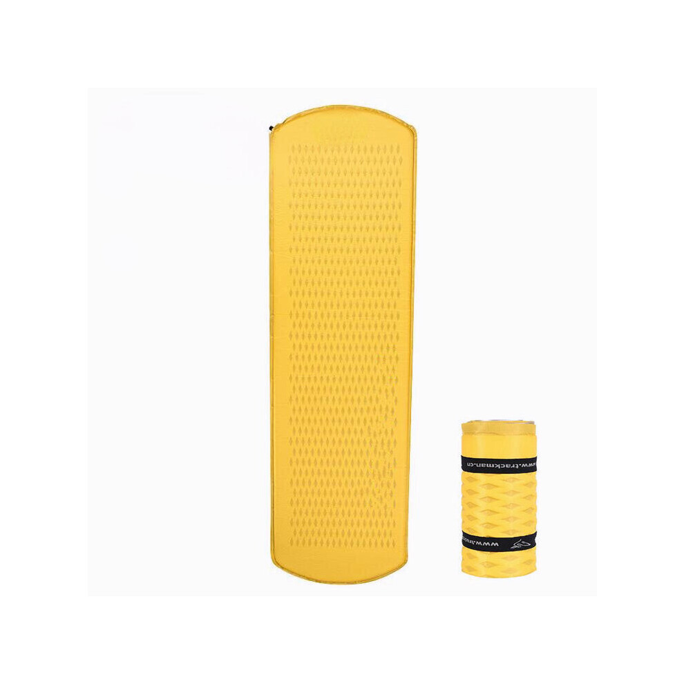 (Yellow) TM2302 Outdoor Camping Mat 1 Person Automatic Inflatable Sleeping Pad