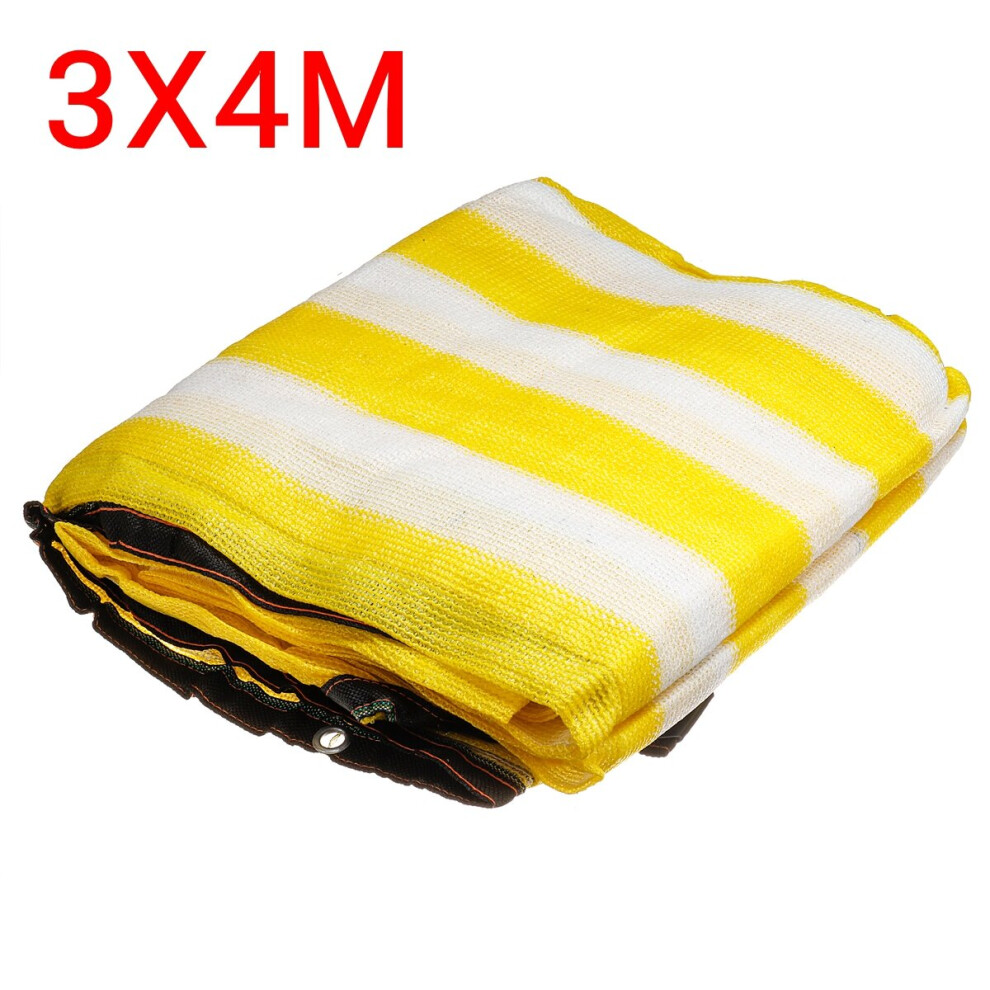 (3x4m) HDPE Anti-UV Sunshade Net Outdoor Garden Boat Car Sunscreen Cloth Cover 90% Shading Rate