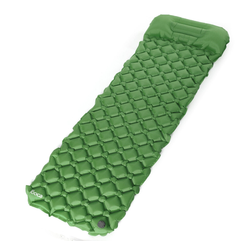 (Green) 75" x 24" Outdoor Camping inflatable Cushion Ultralight Backpacking Sleeping Pad Waterproof Inflation Camping Mat With Carry Bag