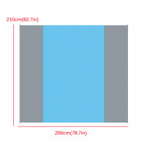 (210*200cm, Blue and grey Beach Blanket) Oxford Cloth Beach Mat Waterproof Folding Picnic Mat Sleeping Pad Outdoor Camping Travel