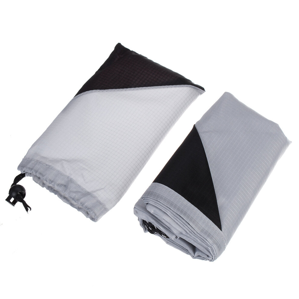 (Black, M) Waterproof Beach Blanket Picnic Mat Folding Sand-proof Ground Mat Mattress Camping Sleeping Pad