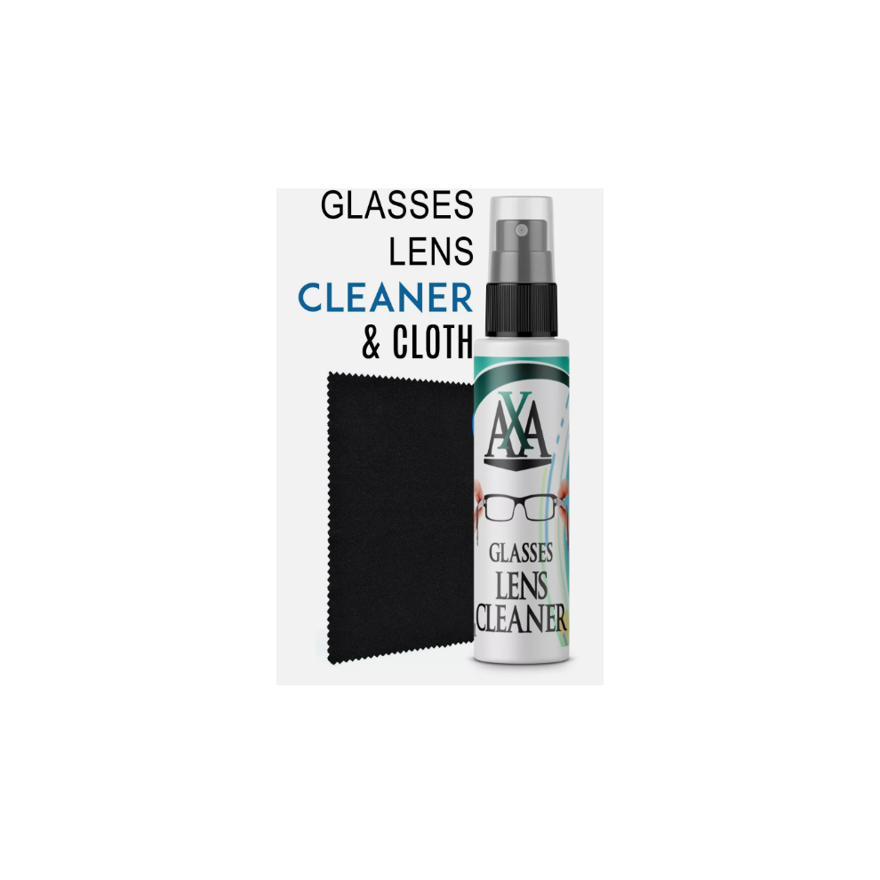Axa New Optical Glasses Lens Spray Cleaner Microfibre Cloth Wipes Spectacle Camera