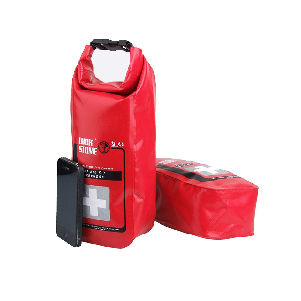 Profession First Aid Bag Emergency Kits Empty Travel Dry Bag Rafting Camping Portable Medical Bag Red Color Waterproof 2L