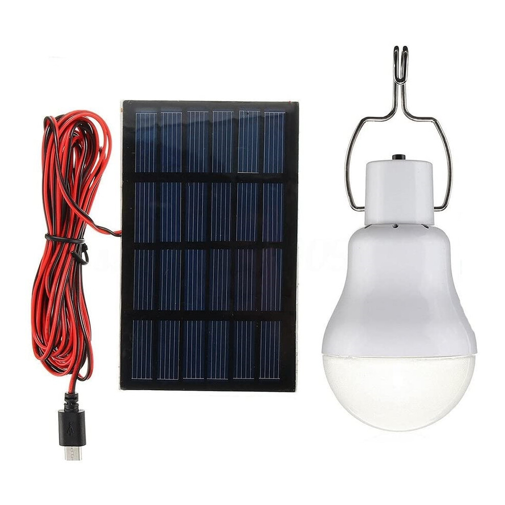 (2-PACK) Solar Led Light Bulb Outdoor 15W 5V Emergency Hanging Indoor Portable Sunlight Power Rechargeable Lamp For Bedroom Yard Camping