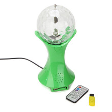 (Green) World Cup Rotating RGB LED Stage Light With Sound Mode MP3 Remote Controller U Disk