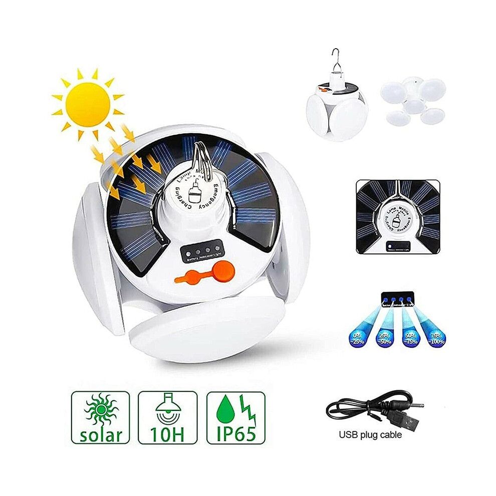 LED Bulb Solar Light Outdoor Waterproof Emergency Rechargeable Bulb Light Camping Garden Lighting Solar Lamp