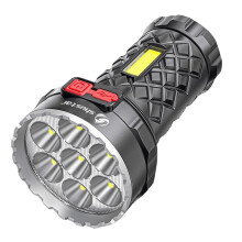(Package C) Super Bright Flashlight Ultra Powerful Led Torch Light Rechargeable COB Side Light 4 Modes Outdoor Adventure 3 In 1 Flashlight