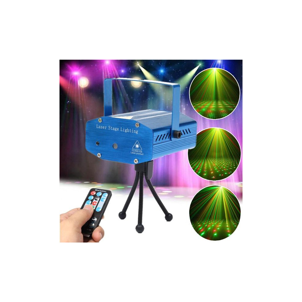 (AU Plug) Mini R&G Auto/Voice Control LED Stage Light Projector With Remote For Xmas Party KTV Disco