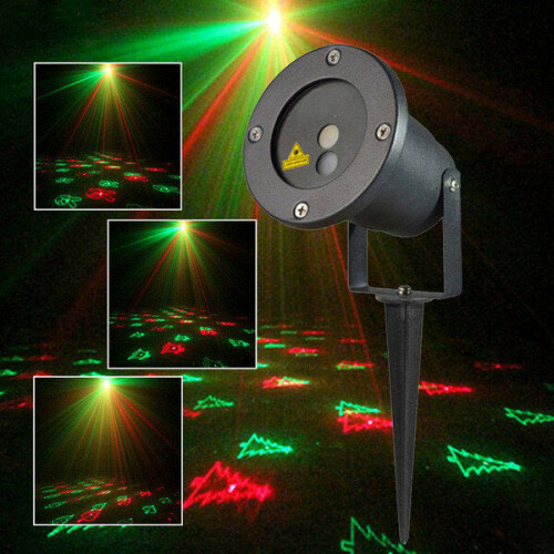(US Plug) Remote Christmas 12 Pattern Waterproof Projector Stage Light Garden Lawn Landscape Lamp 2