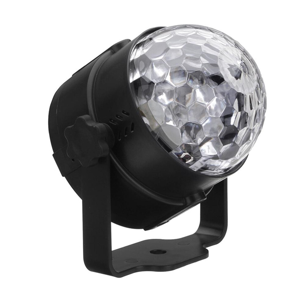 (EU Plug) RGB Self-propelled Flash Mode Remote/ Voice Control LED Stage Light Crystal Ball DJ Part Disco Club