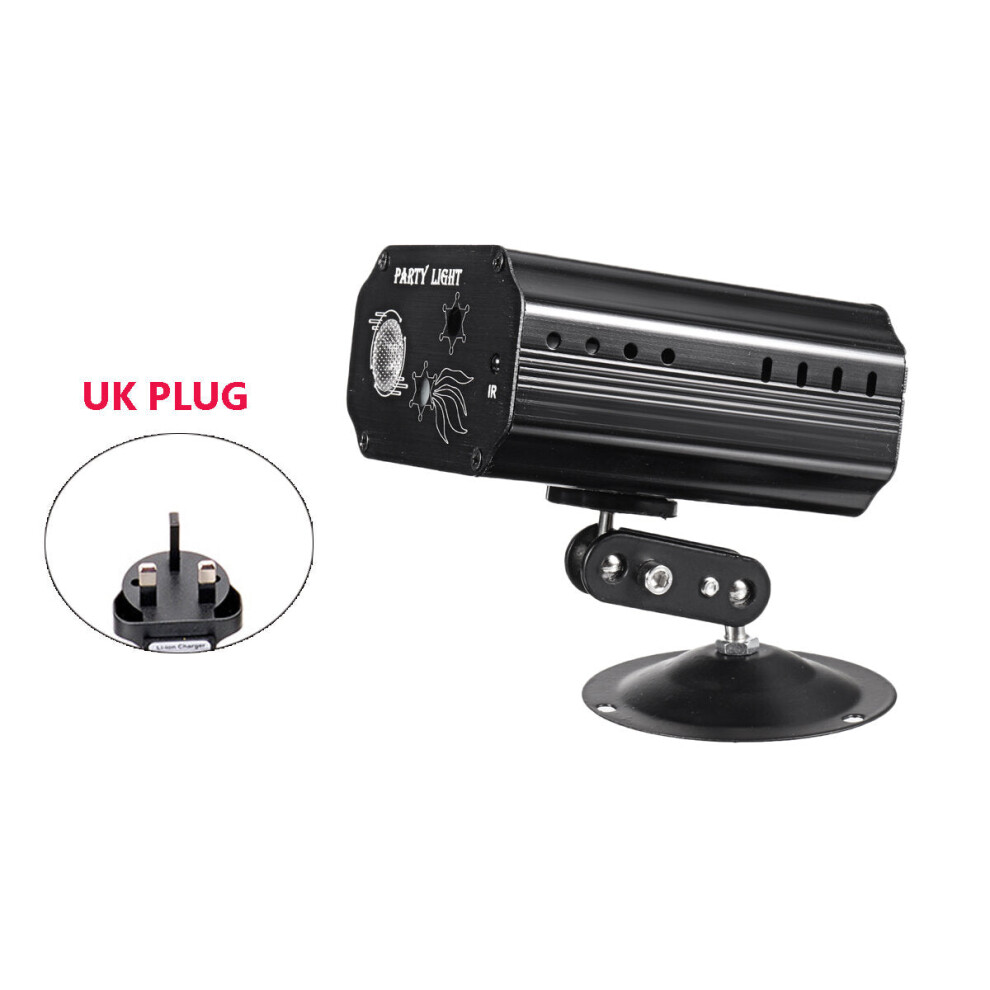(UK Plug) 9W 48 Patterns RGB Projector LED Stage Light DJ Disco KTV Home Party Lamp Decor AC100-240V