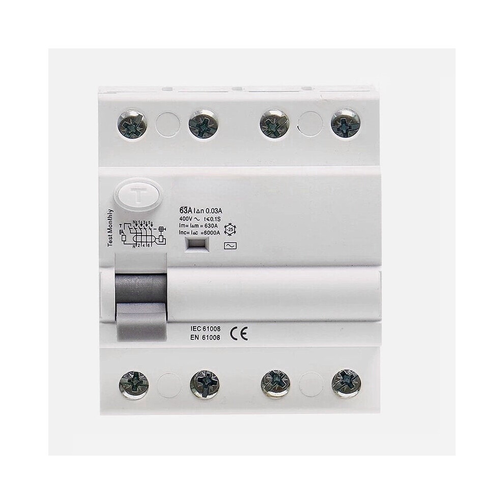 (63A) Rcd Residual Current Circuit Breakers Differential Breakers Safety Switch,25A 40A 63A 30Ma 6112212105733