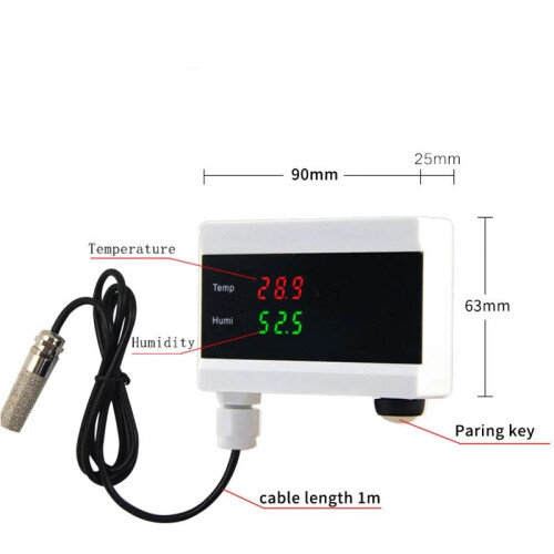 (EU Plug) WIFI Smart Temperature Alarm Sensor Home Digital Display Android App Alert 2