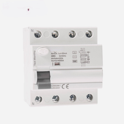 (63A) RCCB Residual Current Circuit Breakers Differential Breakers Safety Switch,4P 25A 40A 63A 30mA