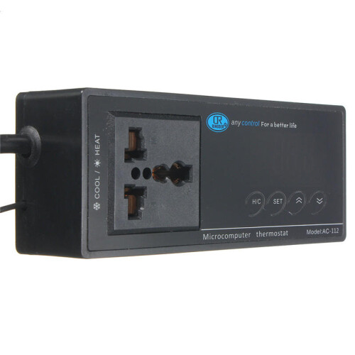 (EU Plug) Digital LED Temperature Controller Thermostat for Aquarium Reptile 110/220V 1