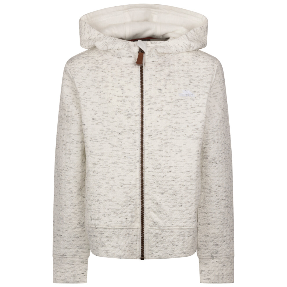 (9-10 Years, Ghost Marl) Trespass Girls Zip Up Jaquard Hoodie Winnie