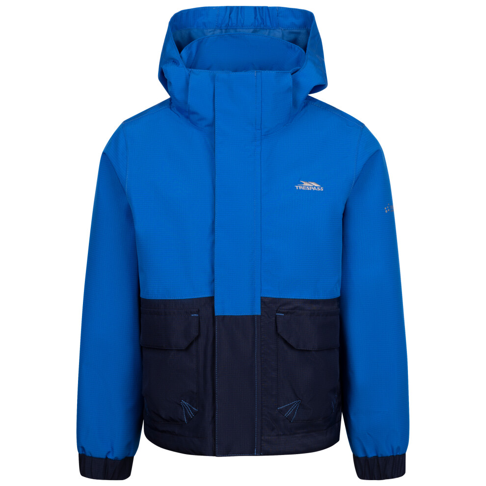 (5-6 Years, Blue) Trespass Boys Waterproof Windproof Jacket Zeppe