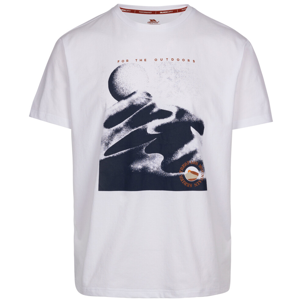 (3XL, White) Trespass Mens Casual T-Shirt Short Sleeve Sagnay