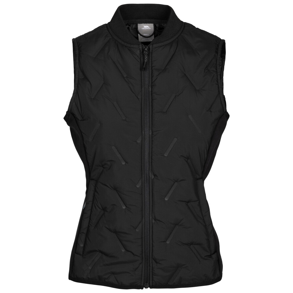 (10, Black) Trespass Womens Gilet with Faux Down Padding Miran
