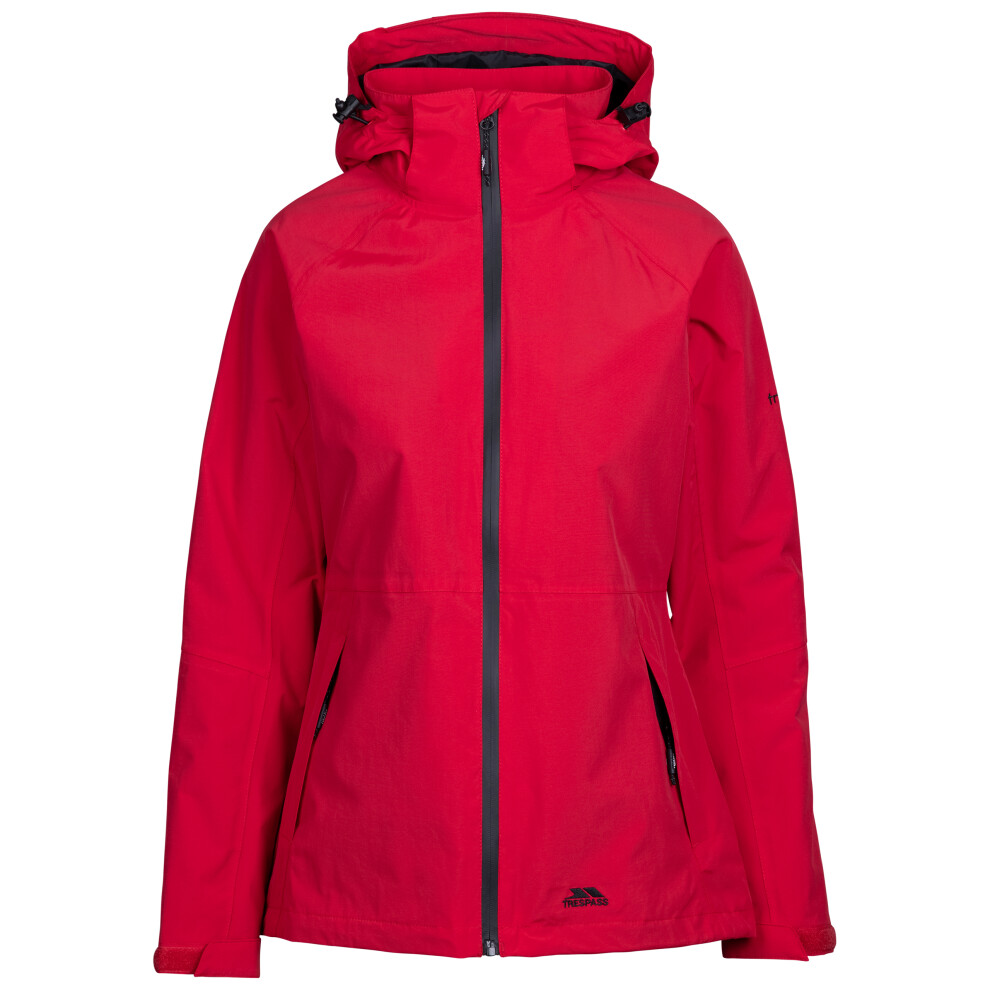 (14, Red) Trespass Womens Waterproof Jacket Tilbury