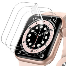 Ochraniacz ekranu JETech kompatybilny z Apple Watch SE 3/2/1 (2025/2022/2020) / seria 6 5 4 44mm TPU HD przezroczysta folia na całe pokrycie 3 szt.