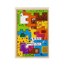 Animal Wooden Puzzle Blocks Toys
