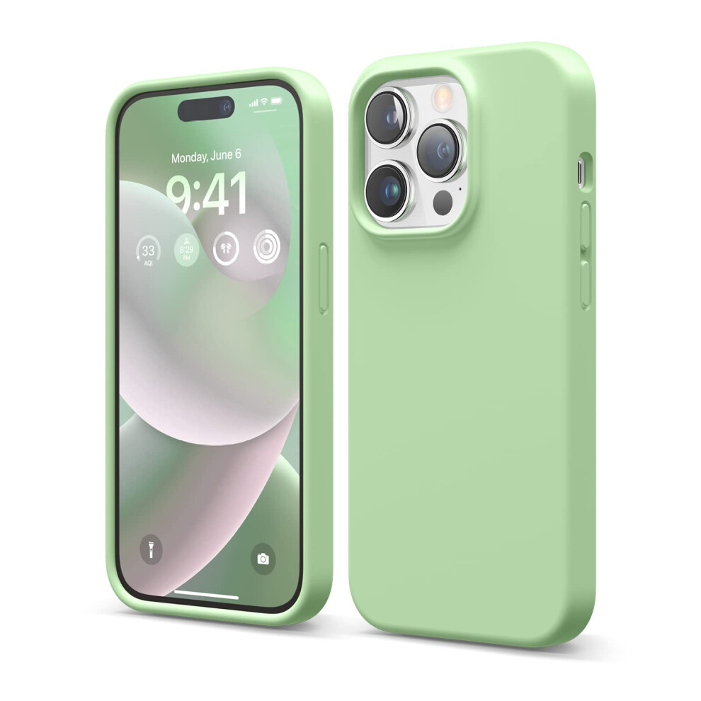 Elago Compatible With Iphone 14 Pro Case Liquid Silicone Case Full Body Protective Cover Shockproof Slim Phone Case Anti-Scratch Soft Microfiber 8809863856227