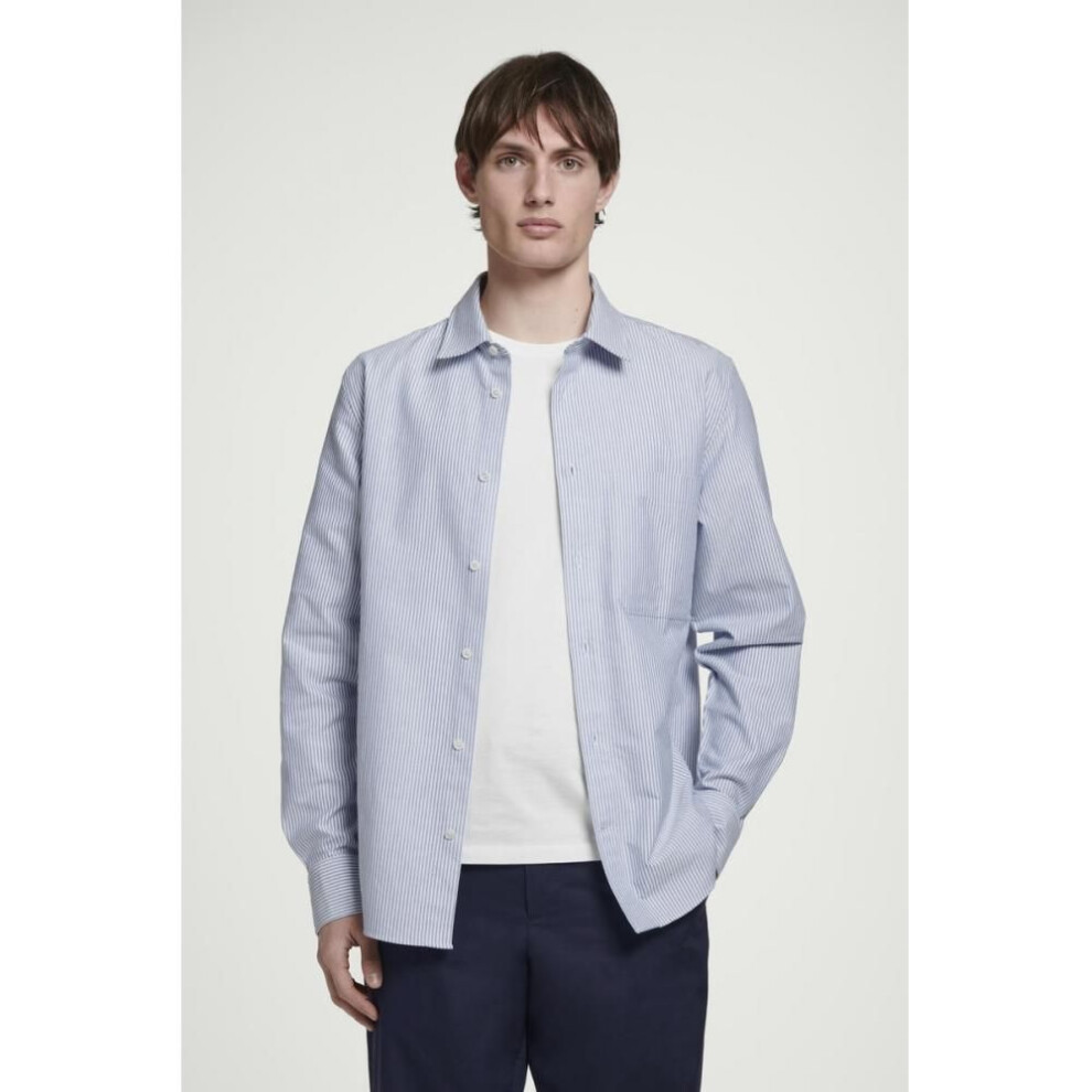 (blue/white/stripe/XL) Cos Japan Oversized Oxford Shirt