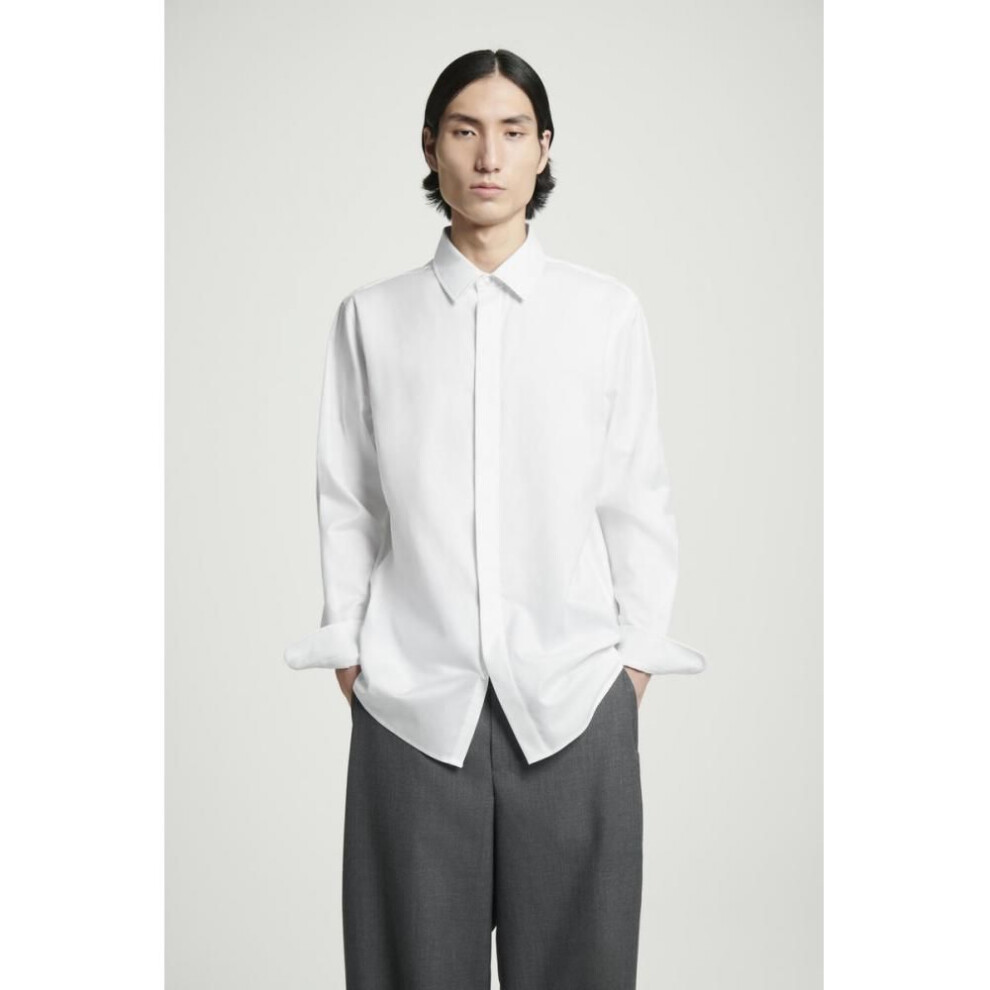 (white/XS) Cos Japan Oversized Cotton Shirt