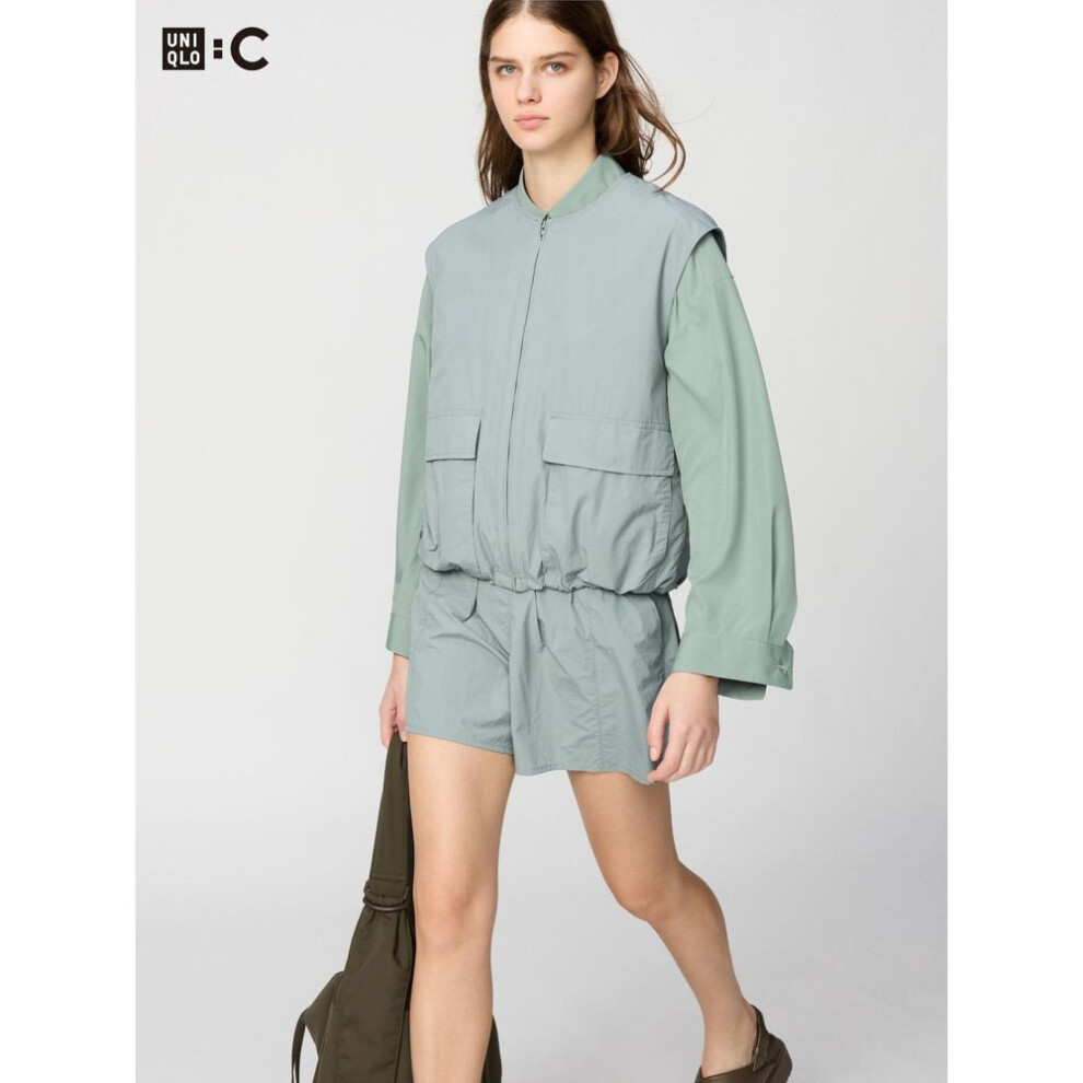 (53 GREEN/XS) Uniqlo Japan Full Zip Vest