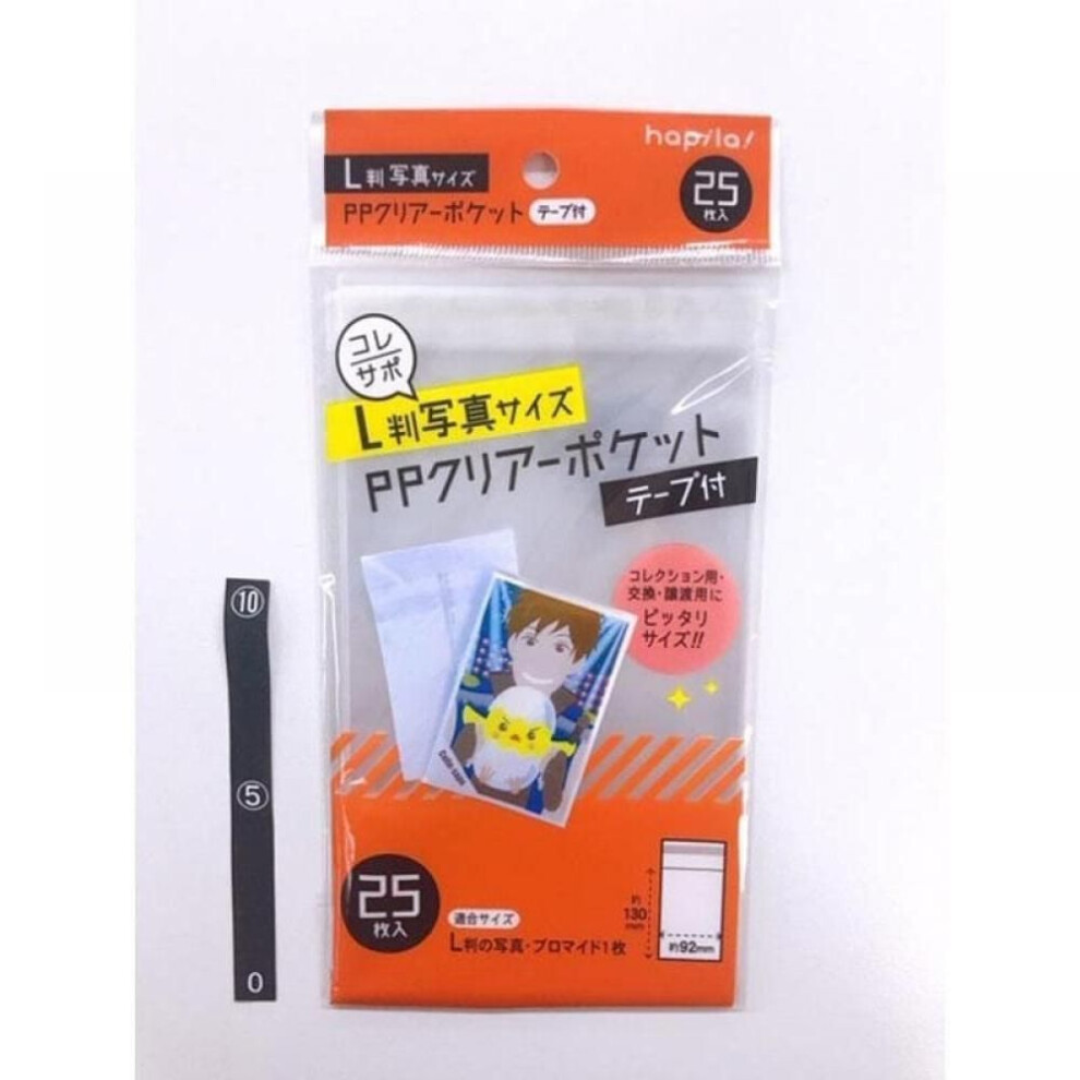 Oshi Katsu Oshi Katsu  Photograph Size Clear Protective Cover With Tape  25pcs