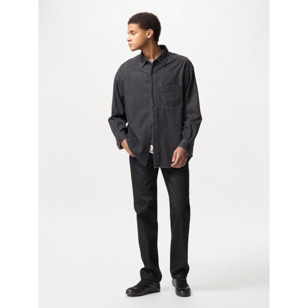 (09 BLACK/32) Uniqlo Japan Regular Fit Jeans Long Length