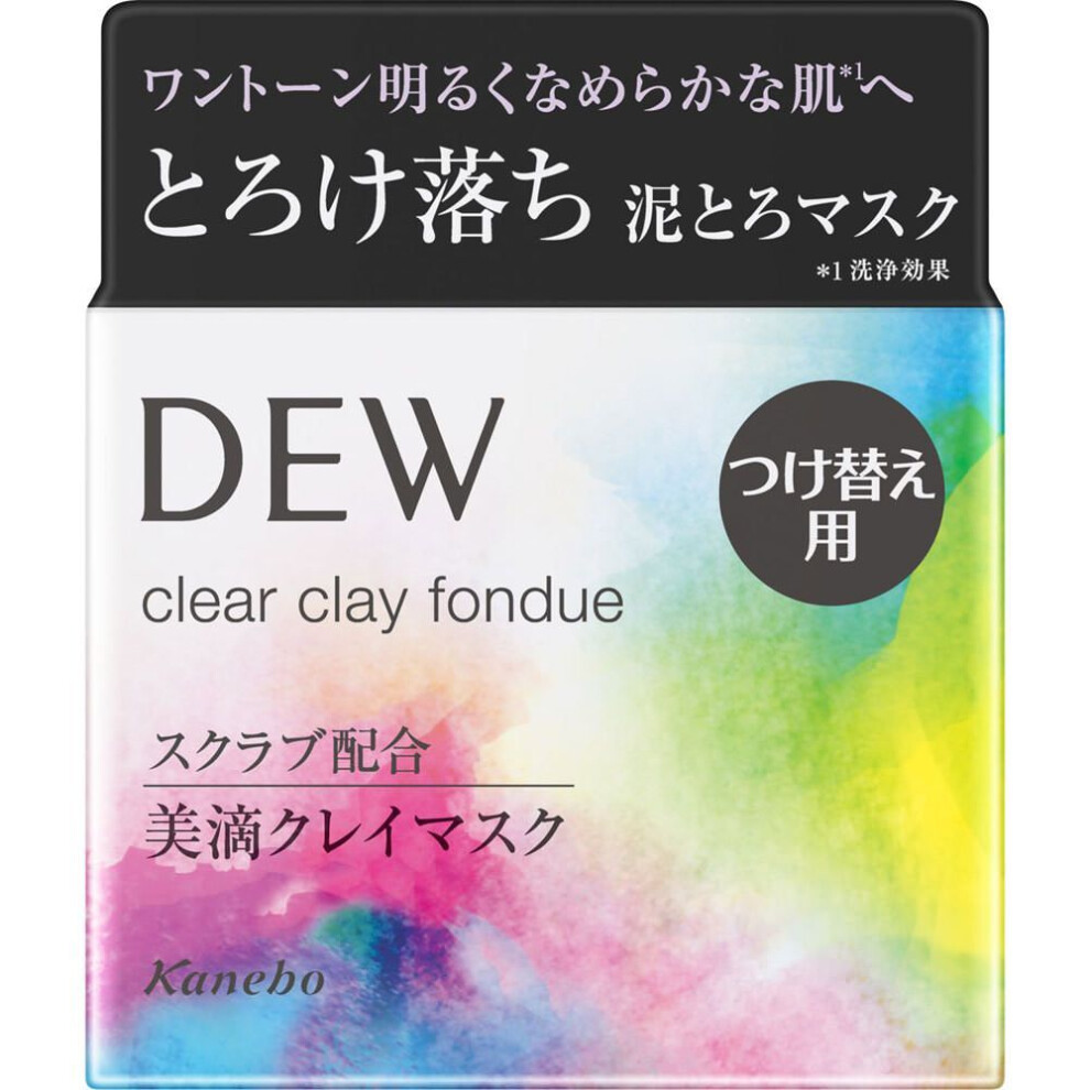 Kanebo Dew Clear Clay Fondue (refill) 90g Facial Cleanser (other) Usage>-approximately 2 Cups (about 5cm In Diameter) Per Use Is The Standard Amoun